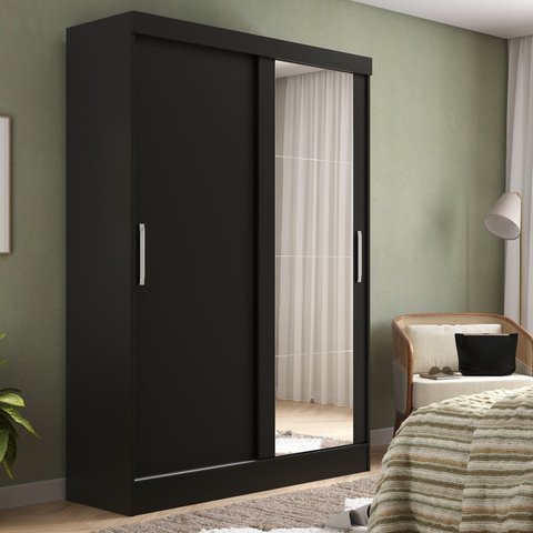 Guarda-Roupa Casal com Espelho 2 Portas de Correr 2 Gavetas Verona Yescasa