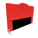 Ver imagem 2 de Cabeceira King Size Cama Box de Casal Quarto Estofada Barcelona 198cm:suede Vermelho