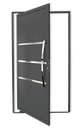 Ver imagem 1 de Porta Pivotante Alumínio Lambril Evolution c/Puxador D.Cinza 100 Brimak