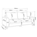 Ver imagem 3 de Sofá Living 3 Lugares 180cm Linhão Livia