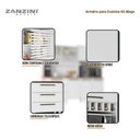 Ver imagem 2 de Armário para Cozinha Kit Mega 6 Portas 3 Gavetas 207,4cm Branco Fosco Brilho Zanzini Móveis