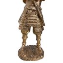 Ver imagem 4 de Escultura Decorativa Samurai Dourado Elegância e Poder na Sua Sala Escritório e Quarto 34x26cm