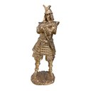 Ver imagem 1 de Escultura Decorativa Samurai Dourado Elegância e Poder na Sua Sala Escritório e Quarto 34x26cm