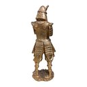 Ver imagem 3 de Escultura Decorativa Samurai Dourado Elegância e Poder na Sua Sala Escritório e Quarto 34x26cm