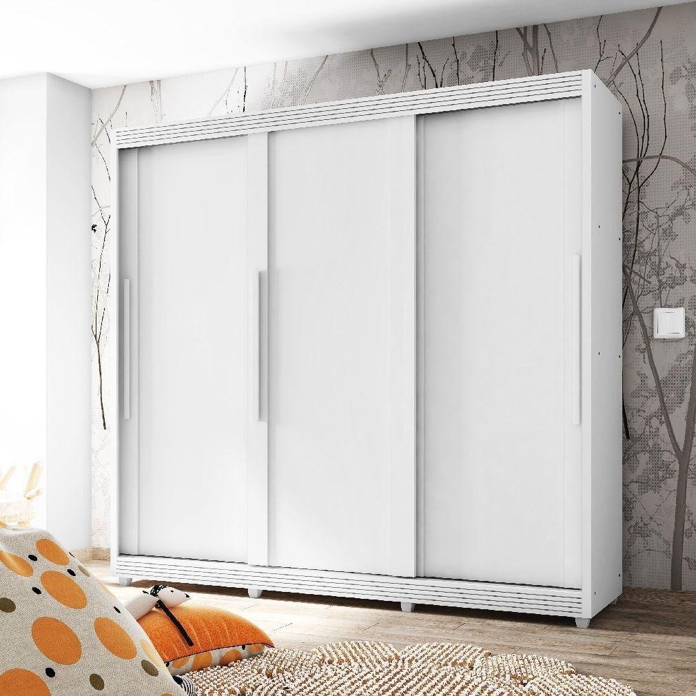 Guarda-Roupa Casal Veneto com 3 Portas Móveis Lanza Branco - 3