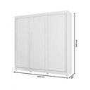 Ver imagem 4 de Guarda-Roupa Casal Veneto com 3 Portas Móveis Lanza Branco