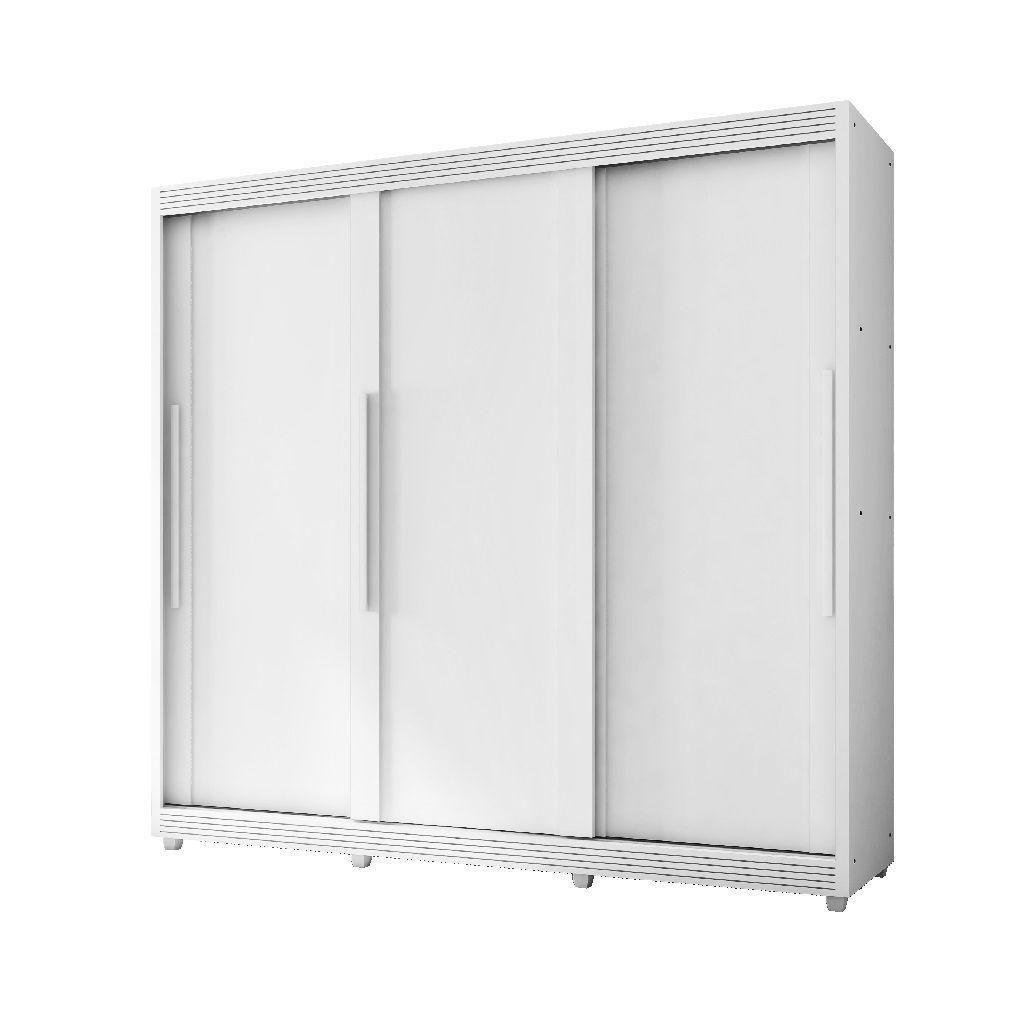 Guarda-Roupa Casal Veneto com 3 Portas Móveis Lanza Branco - 1