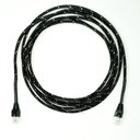Ver imagem 1 de Cabo de Rede Cat5e Revestido Tecido Preto/prata Copperlan 15 Metros