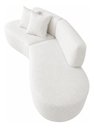 Ver imagem 3 de Sofá Curvo Orgânico Virginia 300cm Luxo Sala Boucle: Branco