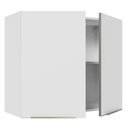 Ver imagem 6 de Armário Aéreo Madesa Lux 80 cm 2 Portas Branco/Branco Veludo