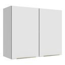 Ver imagem 1 de Armário Aéreo Madesa Lux 80 cm 2 Portas Branco/Branco Veludo
