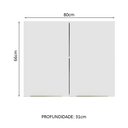 Ver imagem 3 de Armário Aéreo Madesa Lux 80 cm 2 Portas Branco/Branco Veludo