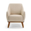 Ver imagem 4 de Poltrona Base em Madeira 86cm X 75cm Bege