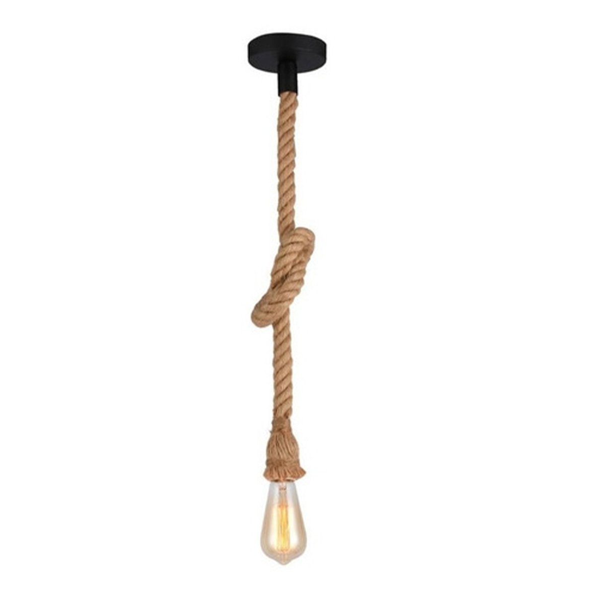 Luminaria Pendente Corda Sisal Kit 2 Uni Iluminaçao E27 Retro Casa Loja Quarto Sala Recepçao Cozinha - 14