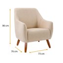 Ver imagem 3 de Poltrona para Sala de Jantar 86cm 76cm X 73cm Bege