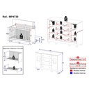 Ver imagem 4 de Berço Americano 3 em 1 com Cômoda 2 Portas 4 Gavetas Ternura Multimóveis Mp4730 Branco/off White