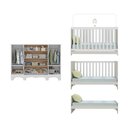 Ver imagem 5 de Berço Americano 3 em 1 com Cômoda 2 Portas 4 Gavetas Ternura Multimóveis Mp4730 Branco/off White