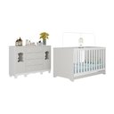 Ver imagem 2 de Berço Americano 3 em 1 com Cômoda 2 Portas 4 Gavetas Ternura Multimóveis Mp4730 Branco/off White