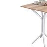 Mesa Quadrada para Cozinha Aço 4 Lugares 68cm Branco Carvalho Magnus Jm Móveis - 3