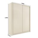 Ver imagem 4 de Roupeiro Bend em Mdf 190cm 2 Portas 3 Gavetas Lateral Curva Luna C831