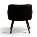 Ver imagem 7 de Poltrona Pés Palito 70cm 68cm X 66cm Marrom/Bege