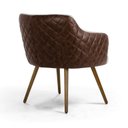 Ver imagem 4 de Poltrona Pés Palito 70cm 68cm X 66cm Marrom/Bege