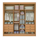 Ver imagem 4 de Guarda Roupas Casal Cancun Ripado 2pts 100% Mdf D'doro Móveis - Cinamomo