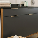 Ver imagem 4 de Conjunto Armários Modular para Lavanderia Balcão 120cm + Aéreos 160cm Armazenamento Mdf Multiuso:gra