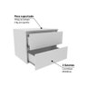 Gabinete para Banheiro com 2 Gavetas - Branco - 3