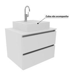 Gabinete para Banheiro com 2 Gavetas - Branco - 4