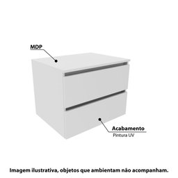 Gabinete para Banheiro com 2 Gavetas - Branco - 2