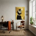 Ver imagem 1 de Quadro Decorativo Orixá Oxum - 70x50cm:moldura Preta