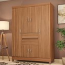 Ver imagem 1 de Guarda Roupa Ecom Ii em Mdp com 6 Portas 2 Gavetas Demobile
