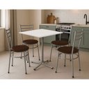 Ver imagem 3 de Conjunto Mesa Cinza 70x70cm Tampo Branco com 4 Cadeiras Epoxi