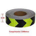 Ver imagem 2 de Faixa Refletiva 25 Metros Sinalizadora Kit 100 Uni Verde Fluorescente Segurança Pedreste Caminhao Es