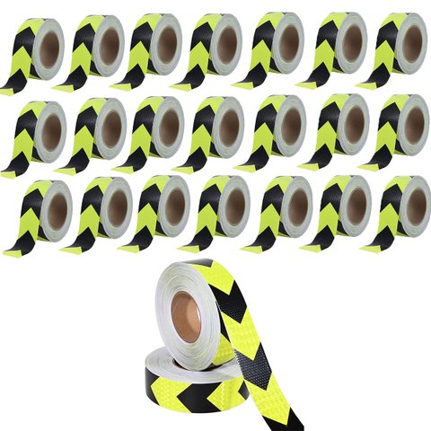 Faixa Refletiva 25 Metros Sinalizadora Kit 100 Uni Verde Fluorescente Segurança Pedreste Caminhao Es