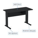 Ver imagem 3 de Mesa Escritório 1,20x0,60m s/ Gavetas - Cor Preto - Job - 43333