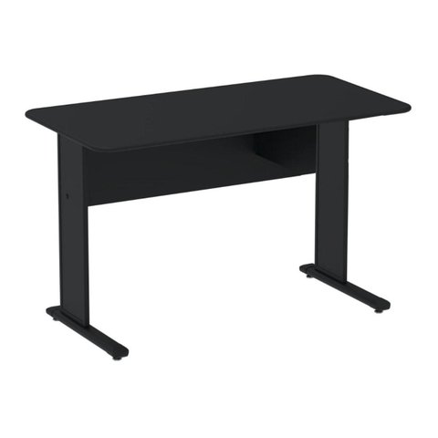 Mesa Escritório 1,20x0,60m s/ Gavetas - Cor Preto - Job - 43333