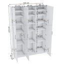 Ver imagem 3 de ARMÁRIO ORGANIZADOR 3 PORTAS COM DIVISÓRIAS A 2,15 M443.B (CASA) MUNDI MOVEIS