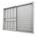 Ver imagem 4 de Veneziana 3 Folhas Aluminio Branco com Grade 1,00x1,00