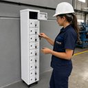 Ver imagem 4 de Armário para Celular 10 Portas com Chave em Aço Steelon Móveis