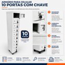Ver imagem 6 de Armário para Celular 10 Portas com Chave em Aço Steelon Móveis