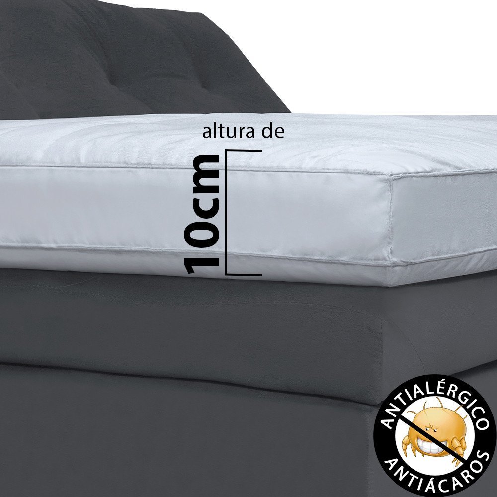 Pillow Top para Sofá Retrátil e Reclinável Fibras Macias Almofada 90x180cm Bf Colchões - 5