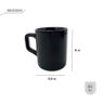 Conjunto 6 Xícaras Pequenas Café Cerâmica 80ml Preto - 4