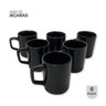 Conjunto 6 Xícaras Pequenas Café Cerâmica 80ml Preto - 2