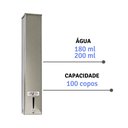 Ver imagem 4 de Kit Suporte Porta Copo Quadrado + Lixeira Inox Água 200ml