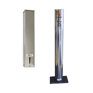 Kit Suporte Porta Copo Quadrado + Lixeira Inox Água 200ml