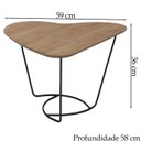 Ver imagem 4 de Mesa De Centro Organica Coraçao Amendoa Base Metal Preto Nacc