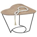 Ver imagem 1 de Mesa De Centro Organica Coraçao Amendoa Base Metal Preto Nacc