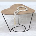 Ver imagem 2 de Mesa De Centro Organica Coraçao Amendoa Base Metal Preto Nacc